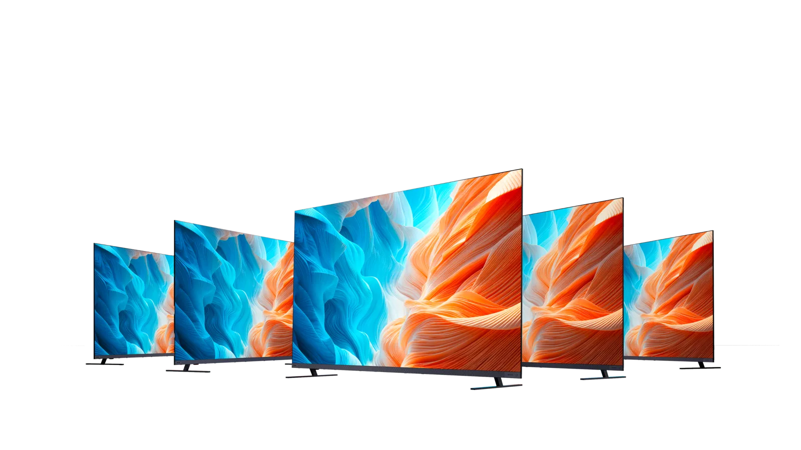 Linha de smart TVs Toshiba lado a lado